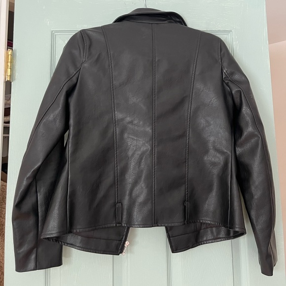 Black Moto Faux Leather Jacket - Picture 4 of 4